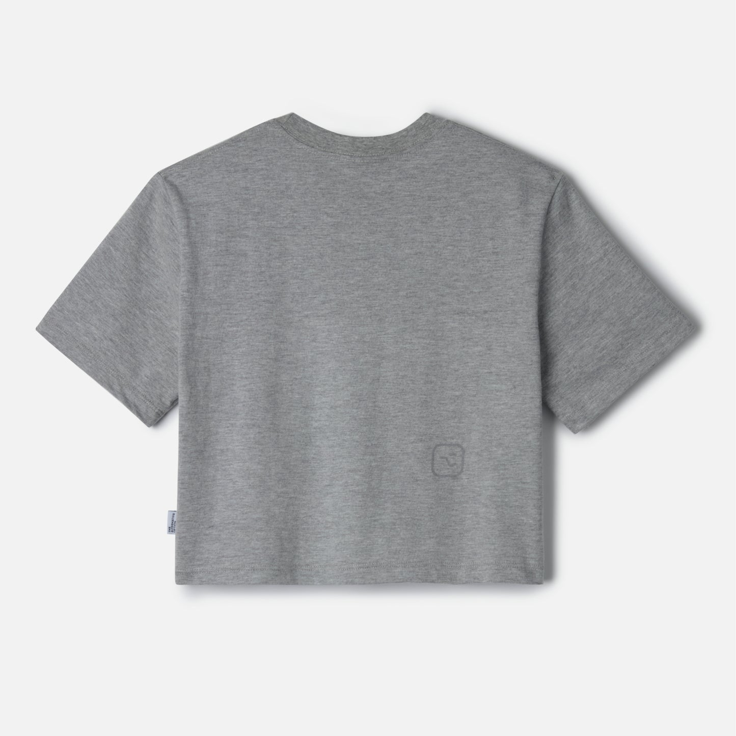 The LOWGO Crop Tee - Mixed Grey